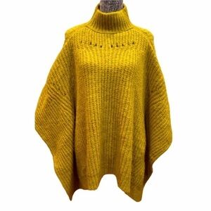 Anthropologie Women’s Knit Ribbed Sweater Poncho One Size